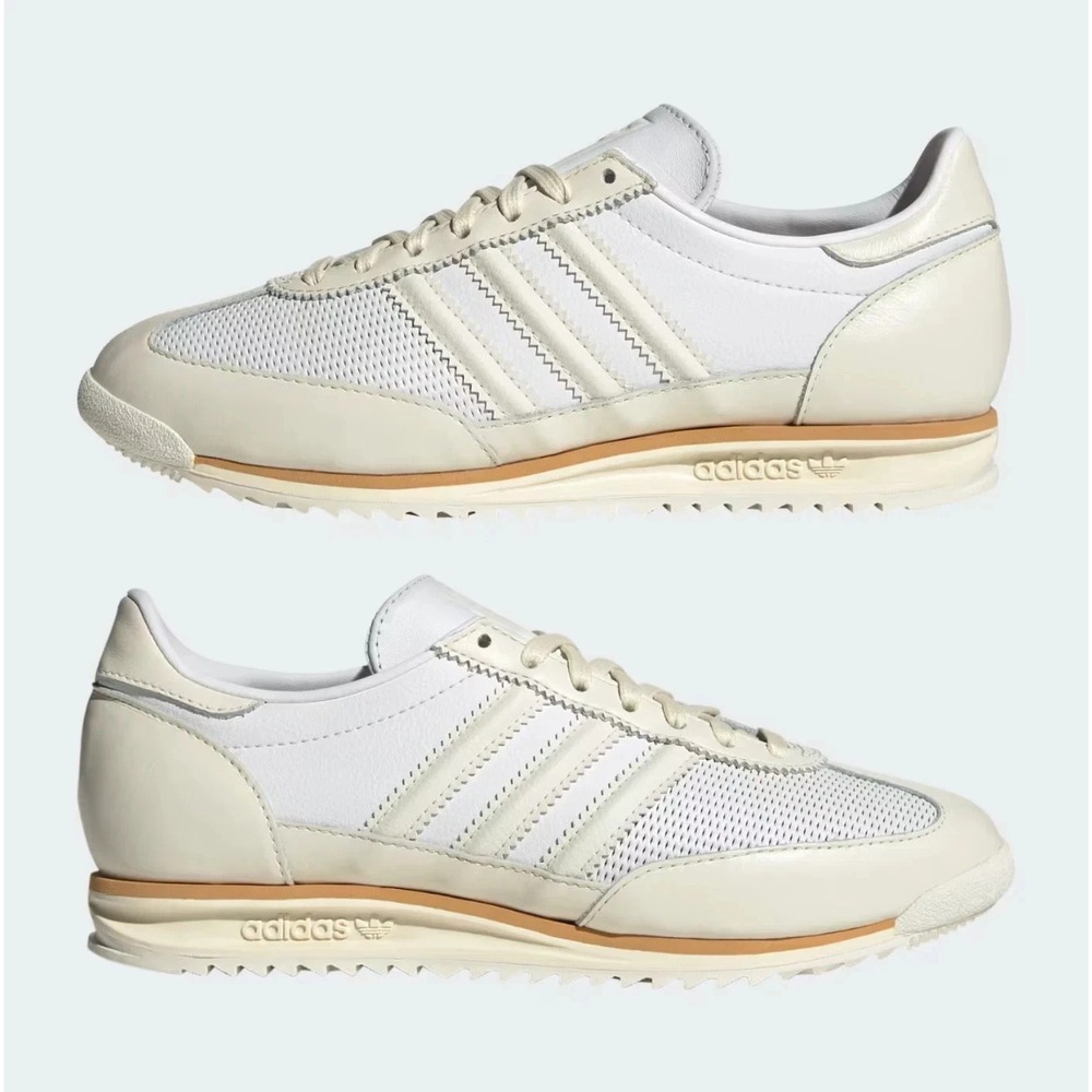 adidas Men’s White Cream Retro Sneakers - Picture 4 of 6